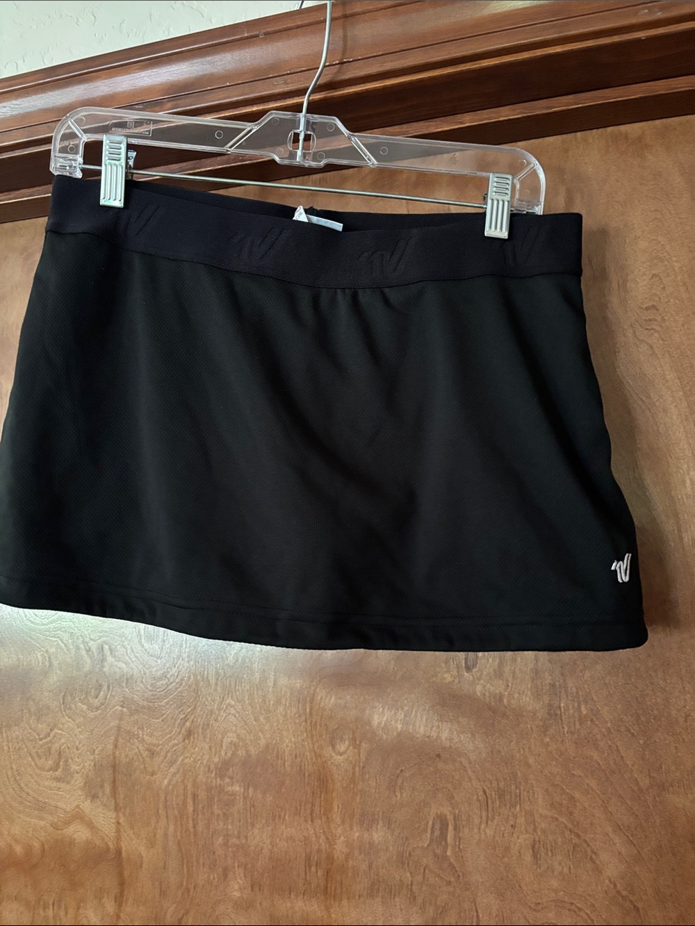 Varsity Black Mini Skirt